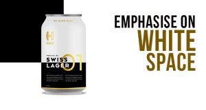 تاکید بر فضای سفید در طراحی برچسب