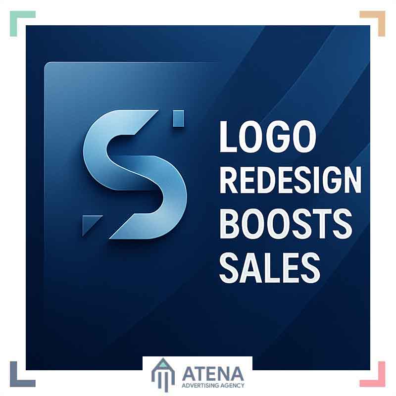 لوگوی بازطراحی شده با سبک مدرن و مینیمال، ترکیب رنگ آبی و نقره‌ای برای نمایش اعتماد و نوآوری